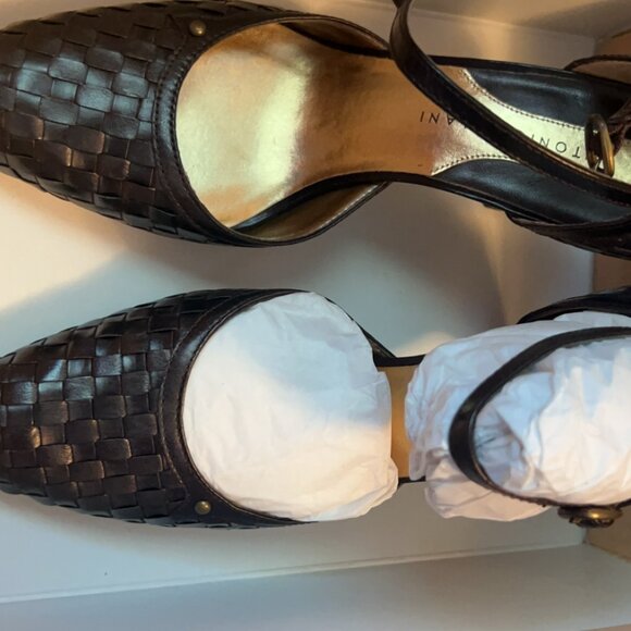 Antonio Melanie Copper Brown Weave Heel - Picture 2 of 3